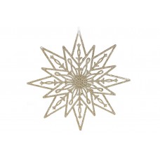 Новорічний декор Різдвяна зірка, 24см, колір - золото