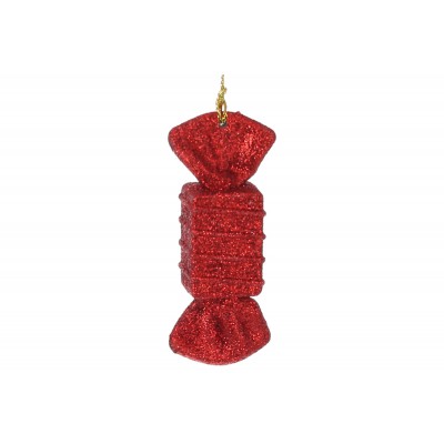 Ялинкова прикраса Цукерка 9см, колір-червоний