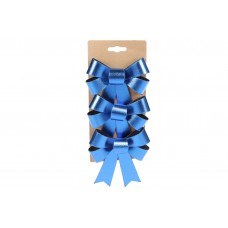 Набір (3 шт) декоративних бантів 10 * 12см, колір - атласний синій