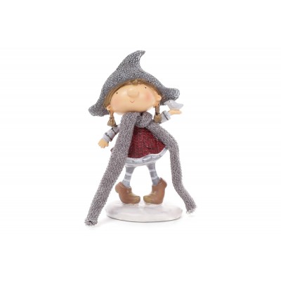 Декоративная фигурка Девочка с птичкой, 16см