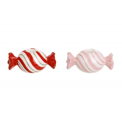 Свічник керамічний Candy (свічка D24 мм), 12*6.4*5.1см, 2 дизайни