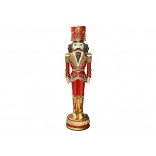 Декоративна фігура Лускунчик c LED підсвічуванням, 49*48*183.5 см, колір-червоний із золотом