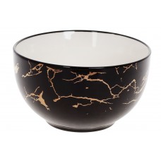 Пиала фарфоровая Black Marble 700мл, цвет - черный мрамор