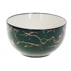 Піала порцелянова Green Marble 700мл, колір-темно-зелений мармур
