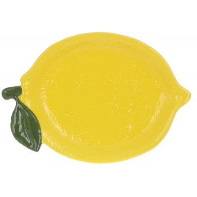 Тарілка керамічна Lemon, 26*18см, колір-жовтий