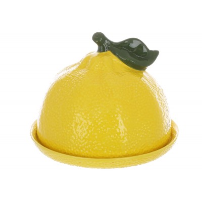 Масляна керамічна Lemon, D17*14см, колір-жовтий