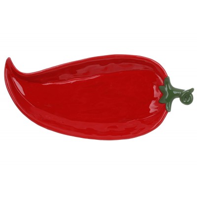 Тарілка керамічна "Pepper", 33*15 * 6см, колір-червоний
