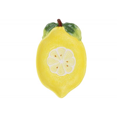 Тарілка керамічна Lemon, 31*19.5 * 3см, колір жовтий