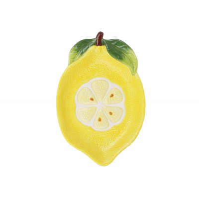 Тарілка керамічна Lemon, 26 * 17 * 3см, колір жовтий