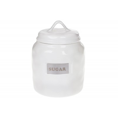 Банку керамічна Sugar, 900мл, колір - білий