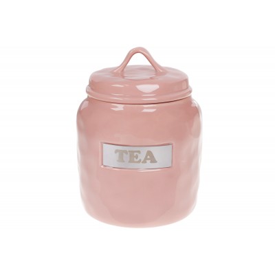 Банку керамічна Tea, 1,5л, колір - рожевий