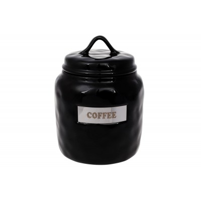 Банку керамічна Coffee, 1,5л, колір - чорний