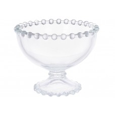 Піала на ніжці скляна прозора Bauble 11*9см
