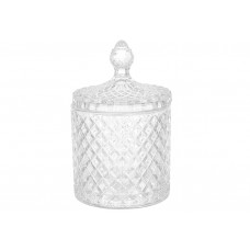 Банка для зберігання з кришкою скляна Crystal D10. 5 * 17см