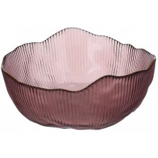 Салатник скляний Fleur D13*5.5 см колір-пурпурний із золотим обідком