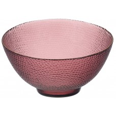 Салатник скляний Bauble пурпурний із золотим обідком D22*13 см 992-083