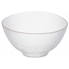 Салатник скляний Bauble D17.5 * 12см, колір - прозорий із золотим обідком.