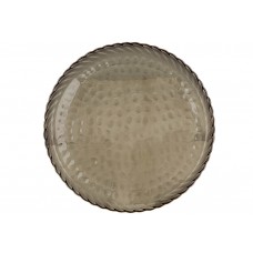 Блюдо скляне Bauble D26. 5 * 1.7 см, колір-димчасто-сірий із золотим обідком