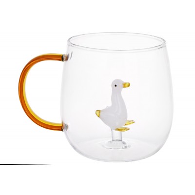 Кухоль скляний з фігуркою всередині 400мл Goose