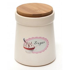 Банку керамічна 900мл з бамбуковою кришкою SUGAR