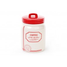 Банка керамічна Coffee 900мл для сипучих продуктів червона Red and Blue
