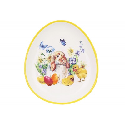 Блюдо керамічне у формі яйця Happy Spring 20.5*18.2*3см