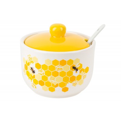 Банка керамічна C ложкою 450мл Honey