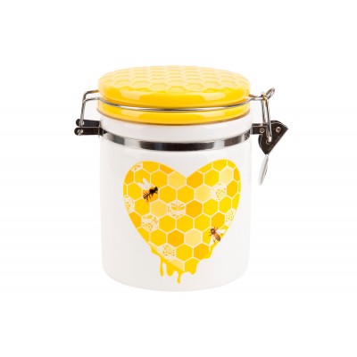 Банка керамічна 650мл з кришкою Honey