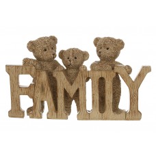 Декоративна статуетка Bear family, 18*4*10.5см, колір - коричневий