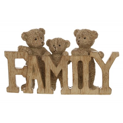 Декоративна статуетка Bear family, 18*4*10.5см, колір - коричневий