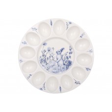 Блюдо порцелянове для 12-ти яєць та паски D27*2.5см Blue Bunny