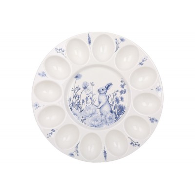 Блюдо порцелянове для 12-ти яєць та паски D27*2.5см Blue Bunny