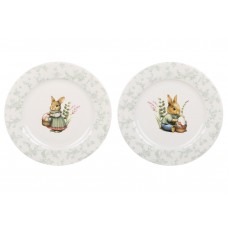 Тарілка порцелянова D19см Floral Green, 2 дизайни