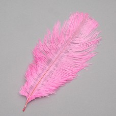 Страусиное перо 25-30 см розовый (8501-002/pink)